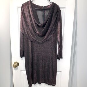 Mother of the bride long sleeve knee length dress